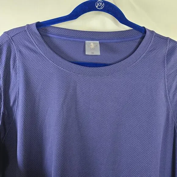 Calia by Carrie Underwood Bubble Mesh Athletic Purple Blue Tank Top Size 3X - Picture 3 of 7